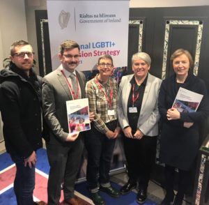 LGBT Ireland staff and board members at National LGBTI+ Inclusion Strategy launch